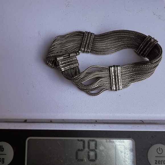 Silpada antique Sterling Silver Multi Strand Toggle  OTTOMAN style Bracelet 27g - Picture 13 of 13